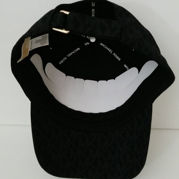 Michael Kors Black Logo Adjustable Strap Baseball Hat - Picture 10 of 13